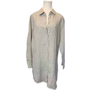 Crown Linen Designs 100% Linen Button Top